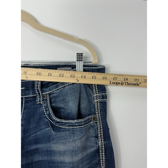 BKE Jeans Men size 28x32 Blue Jake Straight Leg Faded Stretchy Going Out Casual - Picture 5 of 9